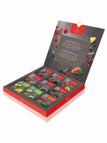 3_Чай TESS, набор 9 вкусов, 45 пирамидок