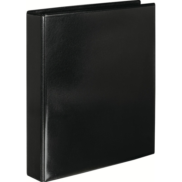 2_Папка на 4 кольцах, корешок 50мм, картон_ПВХ 1,75мм, Attache Selection, черная