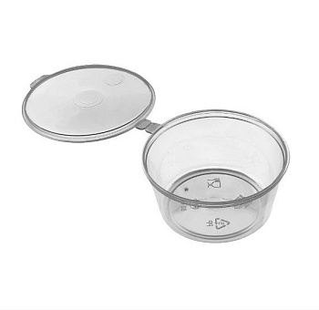 Соусник прозрачный с крышкой 50мл 