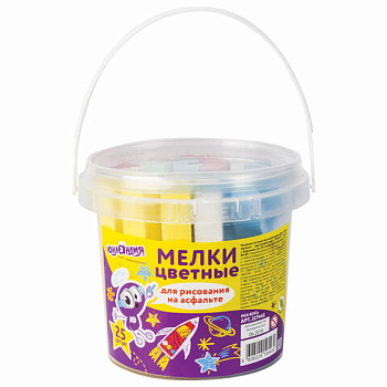 Мел цветной, НАБОР 25шт ЮНЛАНДИЯ, квадратный, для рисования на асфальте