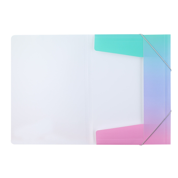 2_Папка на резинках А4, корешок 20мм, пластик 0,4мм deVENTE Degrade, голубой-розовый