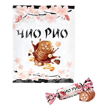 Конфеты шоколадные ЧИО РИО с хрустящими шариками в карамели и глазури, 500г