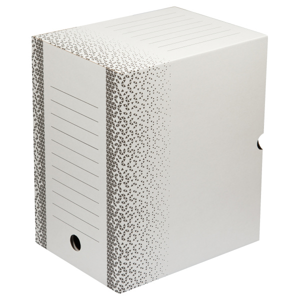 Короб архивный А4 200мм, клапан, микрогофрокартон Standart, белый