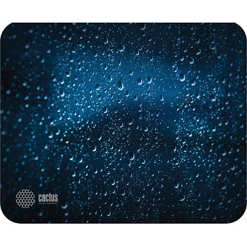 Коврик для мыши CACTUS Drops, резина+ткань 220*180*2мм, дождь