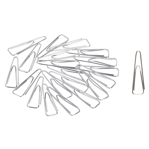 2_Скрепки 28мм оцинкованные 100шт ATTOMEX, треугольные, с отогнутым носиком