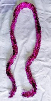 Мишура 1 штука, диаметр 40мм, длина 1,7м, малиновая