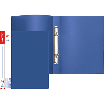 Папка на 2 кольцах, корешок 25мм, пластик 0,6мм, deVENTE Daily, синяя