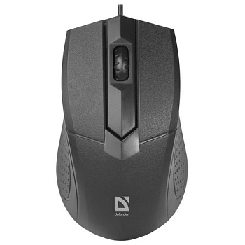 Мышь проводная DEFENDER Optimum MB-270, USB, 2 кнопки+1 колесо-кнопка, оптическая, черная