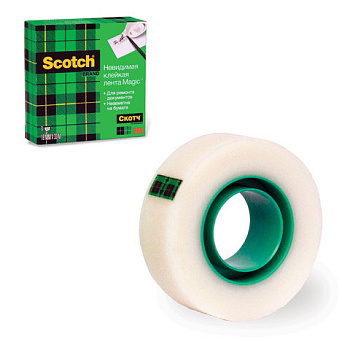 Клейкая лента канцелярская 19мм*33м SCOTCH Magic, невидимая, матовая