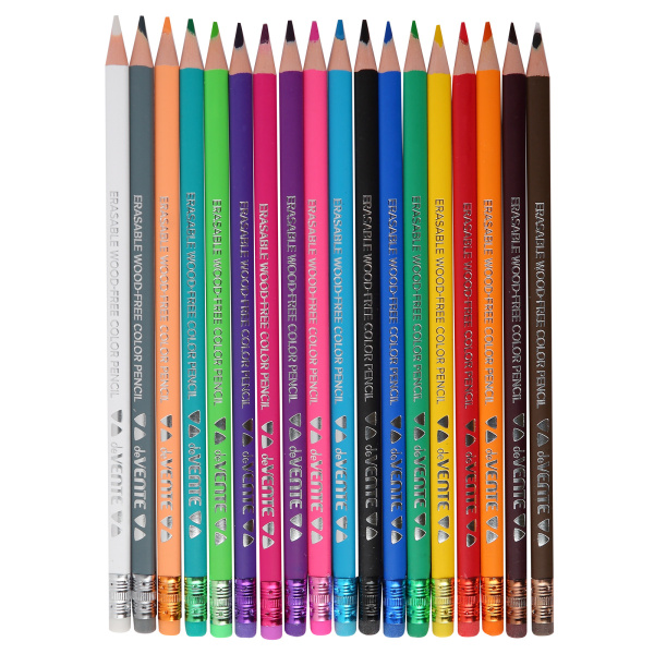 2_Карандаши цветные 18 цветов deVENTE Triolino Erase пластиковые, трехгранные, с ластиком