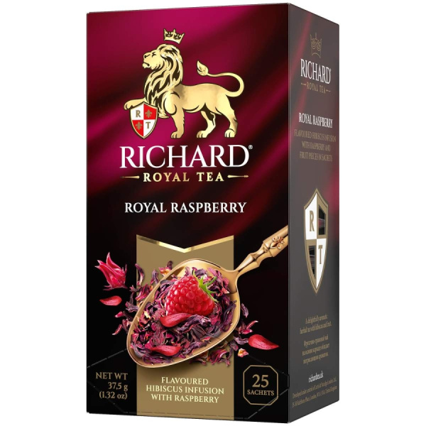 Чай пакетированный RICHARD Royal Malina, черный с малиной, 25п_1,5г
