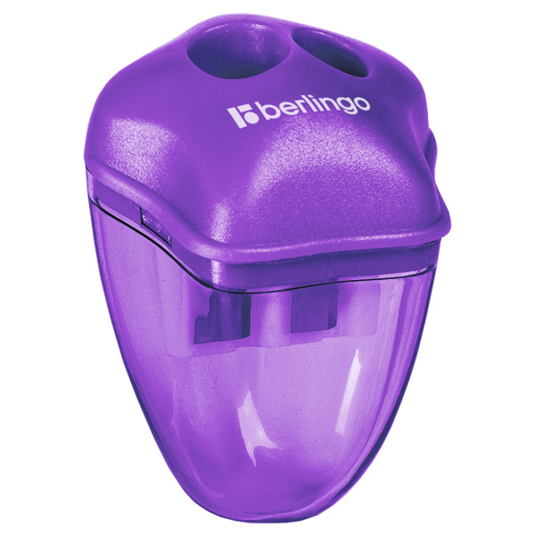 5_Точилка с контейнером, 2 отверствия Berlingo Spike XL, ассорти