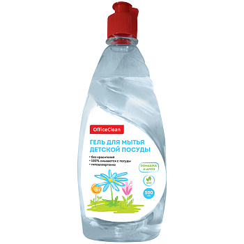 Средство для мытья детской посуды 500мл OfficeClean Ромашка и алоэ, гель