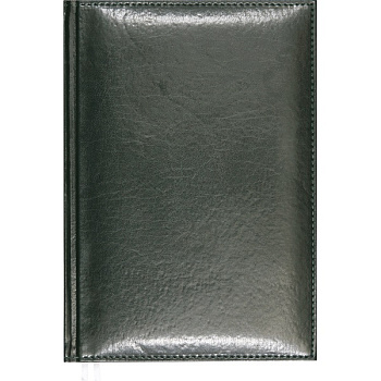 Ежедневник недатированный А5 ATTOMEX Visa, под кожу, термо тиснение, темно-зеленый 136л