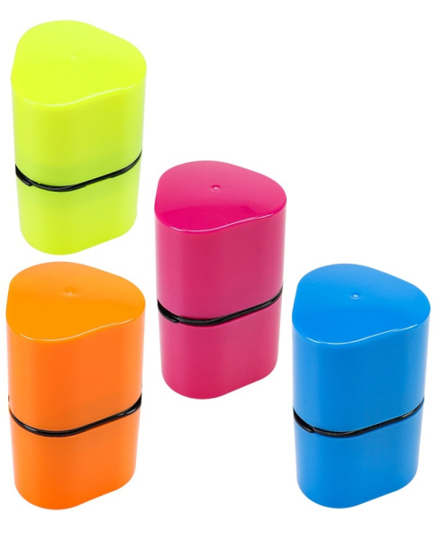 Точилка с контейнером, 2 отверстия PROF-PRESS ТК-0332, ассорти