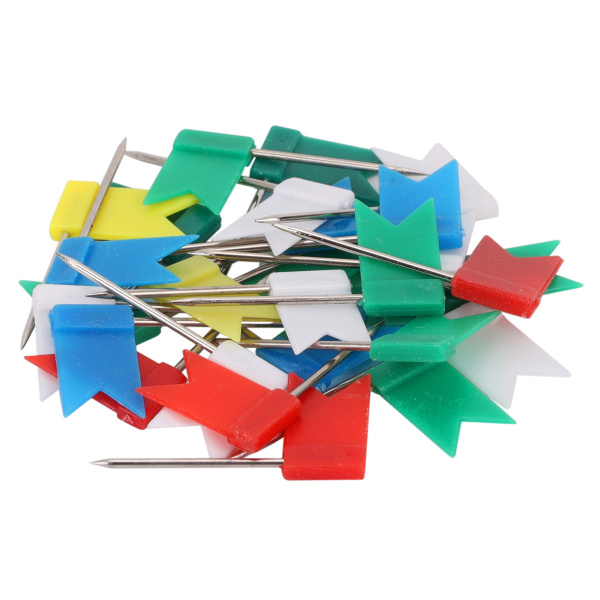 2_Булавки-флажки, 23мм, deVENTE 50шт, цветные