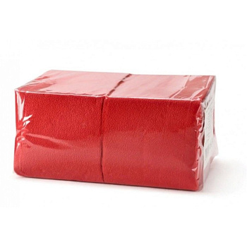 Салфетки бумажные 24*24см 400шт БигПак, красные