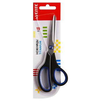 Ножницы 19см прорезиненные ручки deVENTE Titanium, лезвия с титановым покрытием