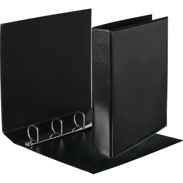 Папка на 4 кольцах, корешок 50мм, картон_ПВХ 1,75мм, Attache Selection, черная
