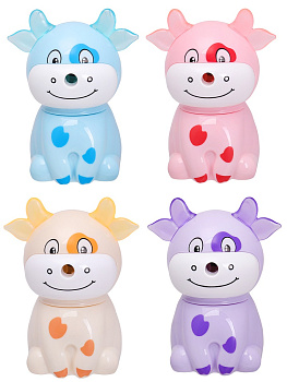 Точилка механическая PROFIT Коровки, металлический механизм, ассорти