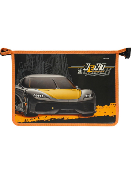 4_Папка на молнии А4 PROF-PRESS Автомода-3, непрозрачная картон+пластик