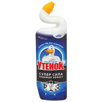 Чистящее средство 900мл ТУАЛЕТНЫЙ УТЕНОК Супер Сила Видимый Эффект