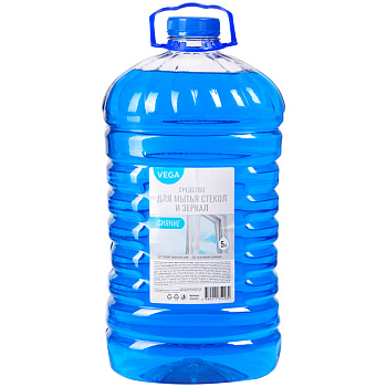 Средство для очистки стекол и зеркал 5л VEGA Сияние, с нашатырным спиртом