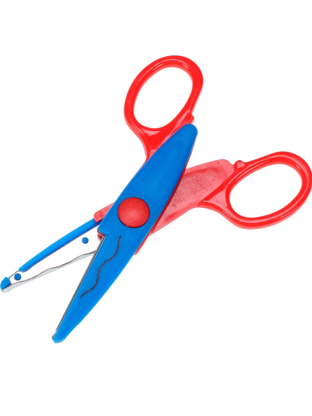 3_Ножницы 130мм PROFIT Монстрики, сине-красные