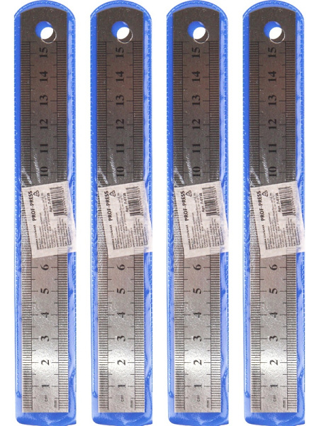 2_Линейка 15см металлическая PROF-PRESS, в индивидуальной упаковке