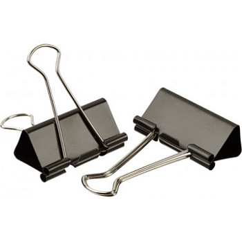 Зажим для бумаг 51мм черный, комплект 12шт DOLCE COSTO