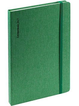 Ежедневник недатированный А5 PROF-PRESS BlackPool, пластиковое покрытие, зеленый, 136л