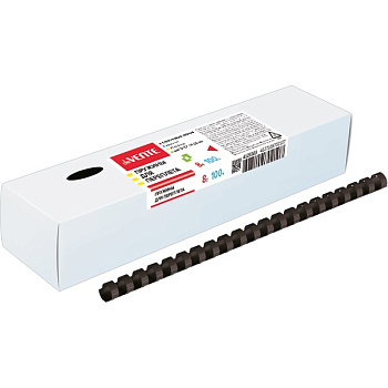 Пластиковые пружины для переплета 8мм (для сшивания 21-40л) 100шт deVENTE, черные