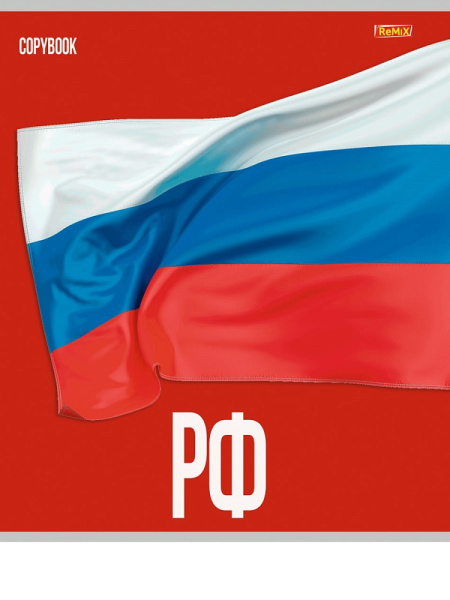 4_Тетрадь А5 96л клетка, скоба REMIX Символика государства, ассорти