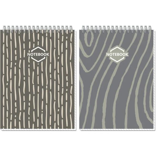 Блокнот А5 60л клетка, гребень Стильный Офис, ассорти