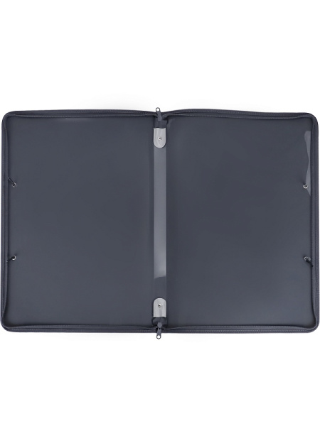 3_Папка на молнии для рисунков и труда А3 PROF-PRESS, непрозрачная пластиковая, серая