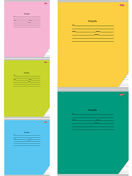 Тетрадь 12л узкая линия PROFIT Школьная классика, ассорти