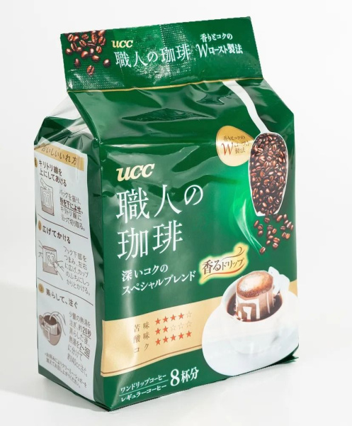 Кофе молотый в дрип-пакетах UCC Special, 8 порций по 7г