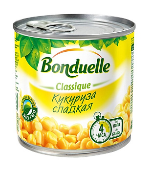 Кукуруза Bonduelle Сладкая в зернах, 340г