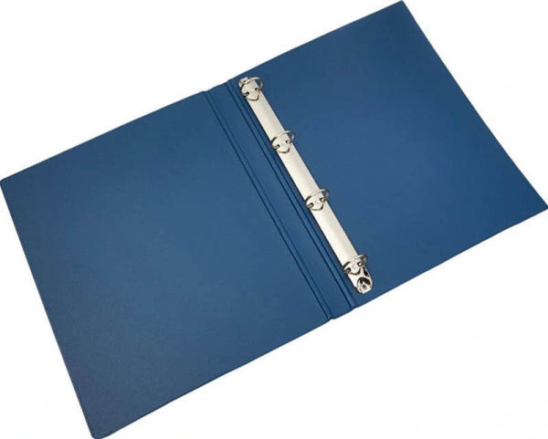 2_Папка на 4 кольцах, корешок 35мм, пластик Attache Selection, синяя