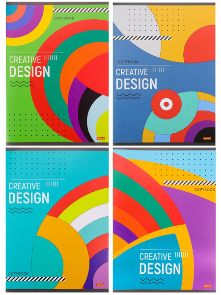 Тетрадь А5 48л клетка, скоба REMIX Креативный дизайн, ассорти