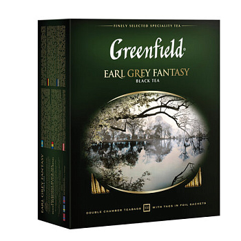 Чай пакетированный GREENFIELD Earl Grey Fantasy, черный с бергамотом, 100п*2г