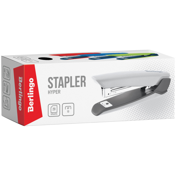 2_Степлер №10 до 20л Berlingo Hyper, красный