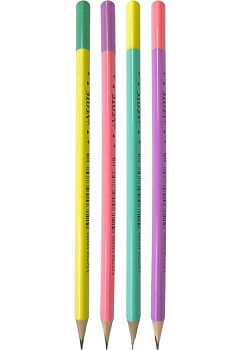 Карандаш чернографитный HB deVENTE Triolino Pastel, трехгранный, ассорти