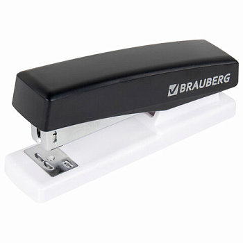 Степлер №24/6, 26/6 до 30л BRAUBERG Style Max, черный