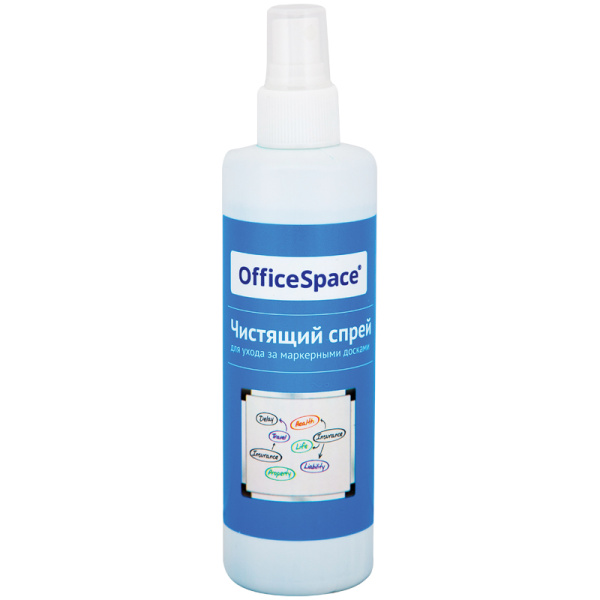 Чистящая жидкость-спрей для маркерных досок OfficeSpace,  250 мл