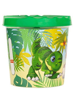 Стакан-непроливайка одинарный PROF-PRESS Динозаврики, непрозрачный