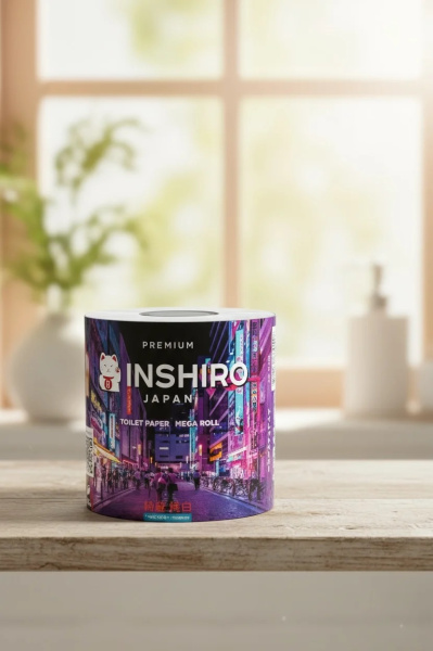 2_Туалетная бумага на втулке INSHIRO City 3-х слойная, 10шт_38,5м