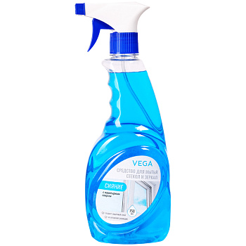 Средство для очистки стекол и зеркал 750мл VEGA Сияние, с нашатырным спиртом, распылитель