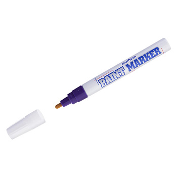 Маркер-краска лаковый (paint marker) MunHwa 4мм, нитро-основа, фиолетовый