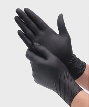 Перчатки нитриловые неопудреные XL FG 100шт (50пар), черные